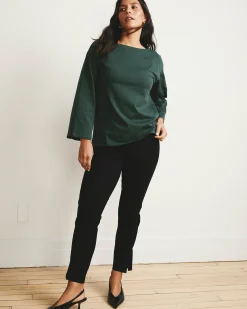 Skinny Pintuck Ponte Pants 28 Inch Black