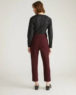 Smart Signature Ponte Pants Black Cherry
