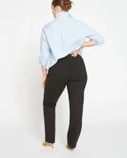 Smart Signature Ponte Pants Long Black