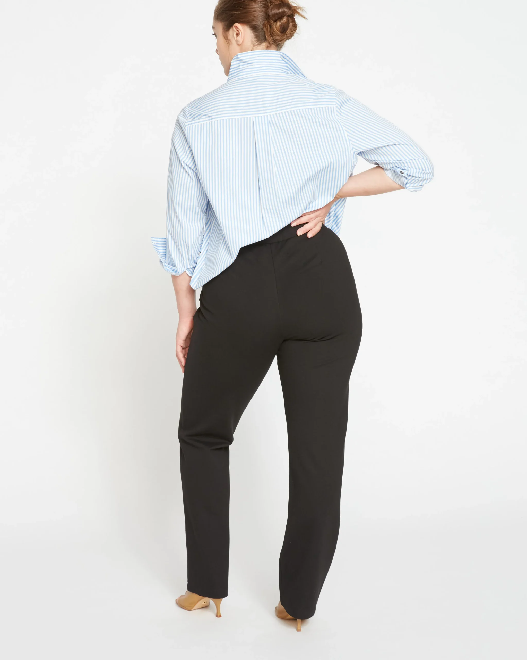 Smart Signature Ponte Pants Long Black