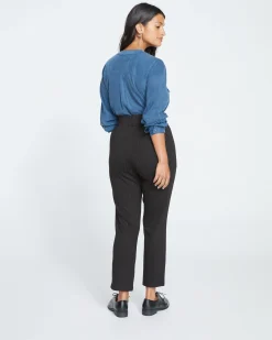 Smart Signature Ponte Pants Slate Pinstripe