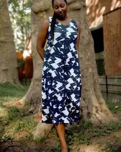 Sunny Divine Jersey Jumpsuit Navy Santiago Print