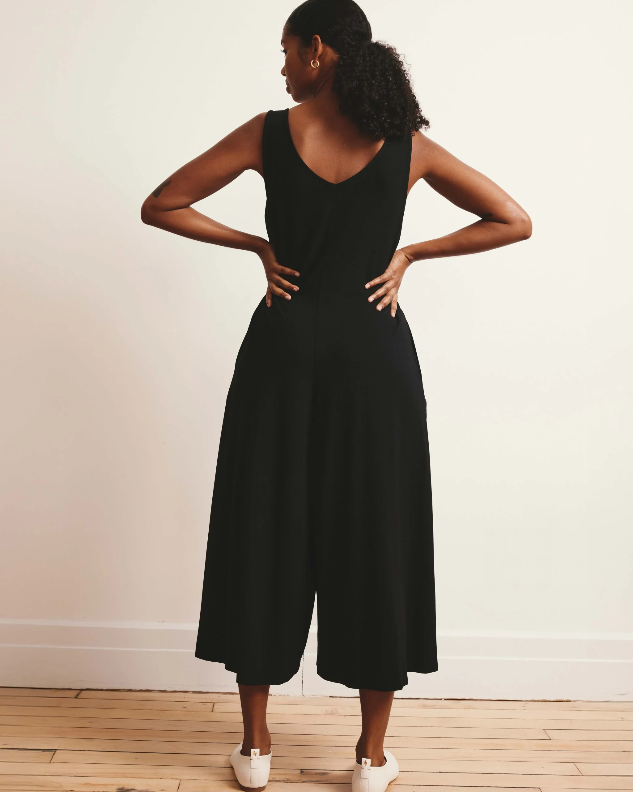 Sunny Divine Jersey Jumpsuit Black