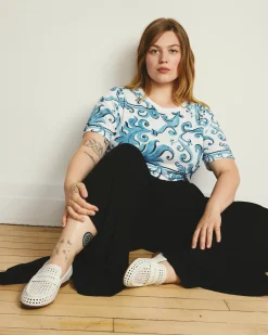 Tee Rex Blue Majolica Print