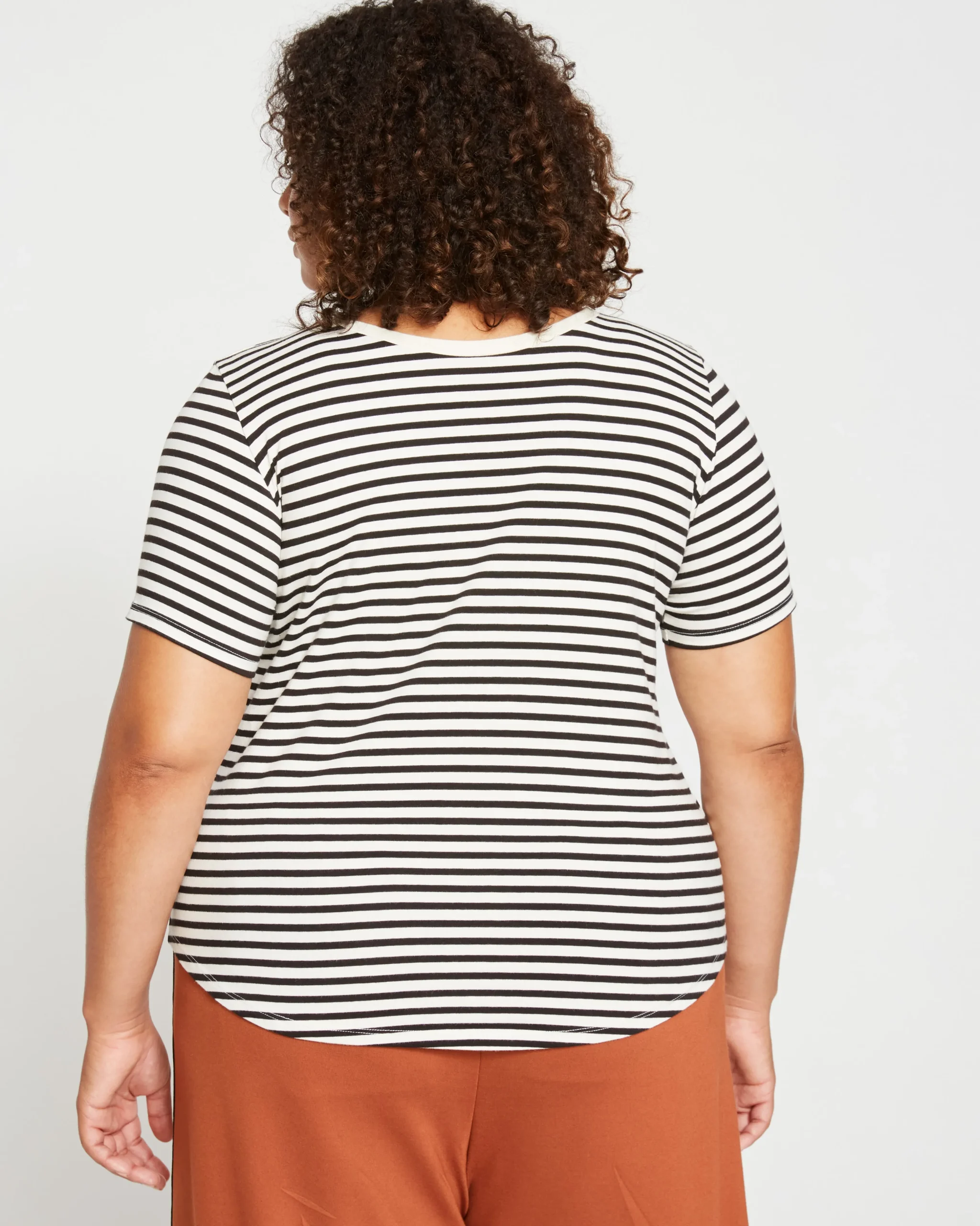 Tee Rex Ecru/Black Stripe