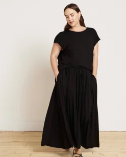 Tessa Liquid Jersey Skirt Black