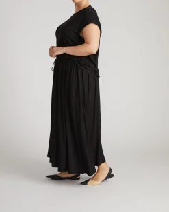 Tessa Liquid Jersey Skirt Black