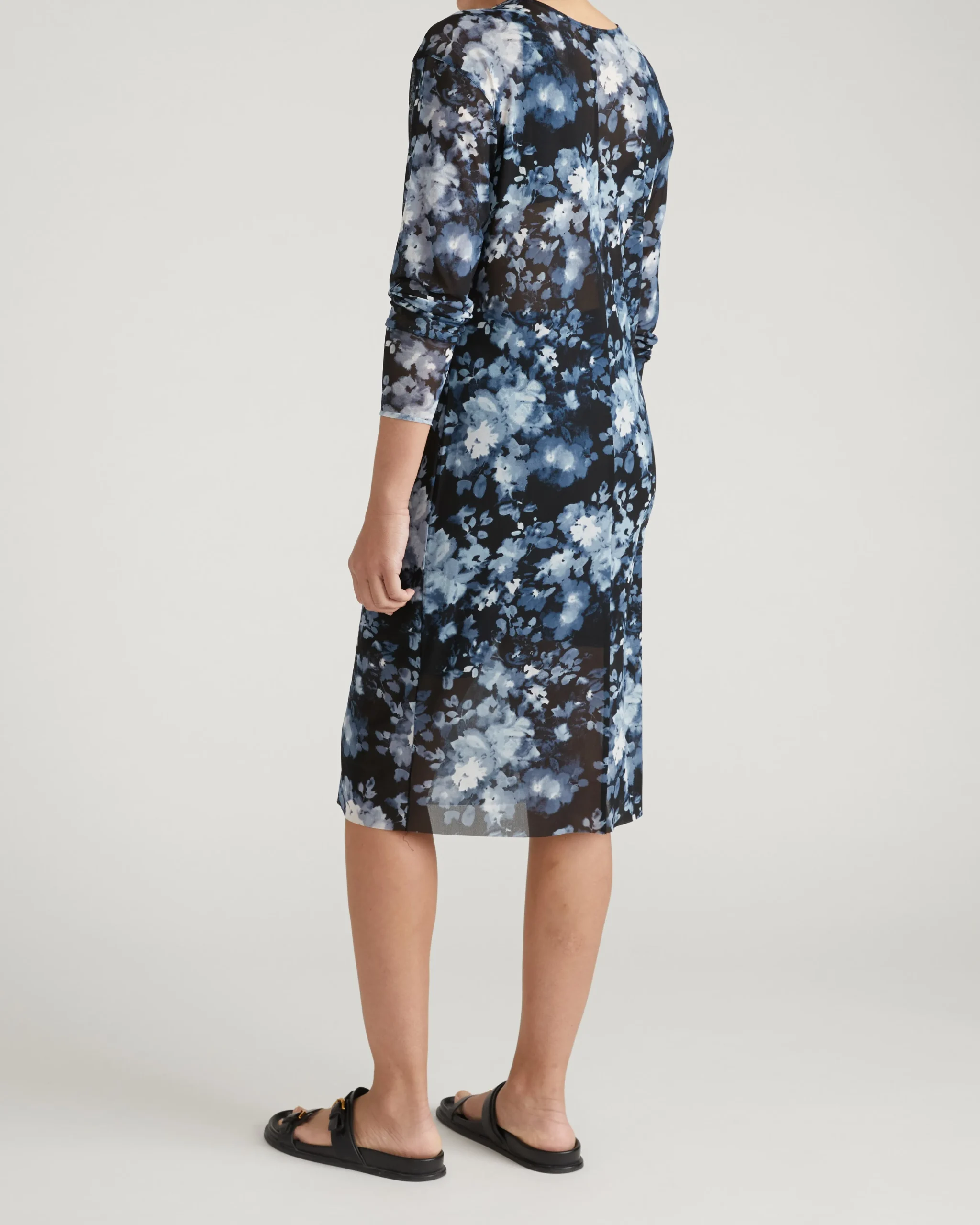 Thames Fog Dress Tumbling Bouquet Print
