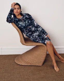Thames Fog Dress Tumbling Bouquet Print
