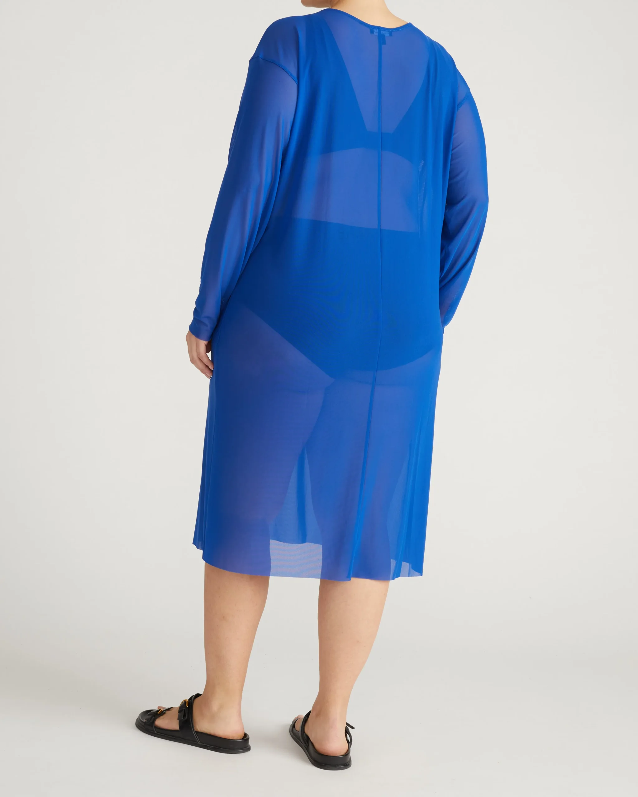 Thames Fog Dress Ultramarine