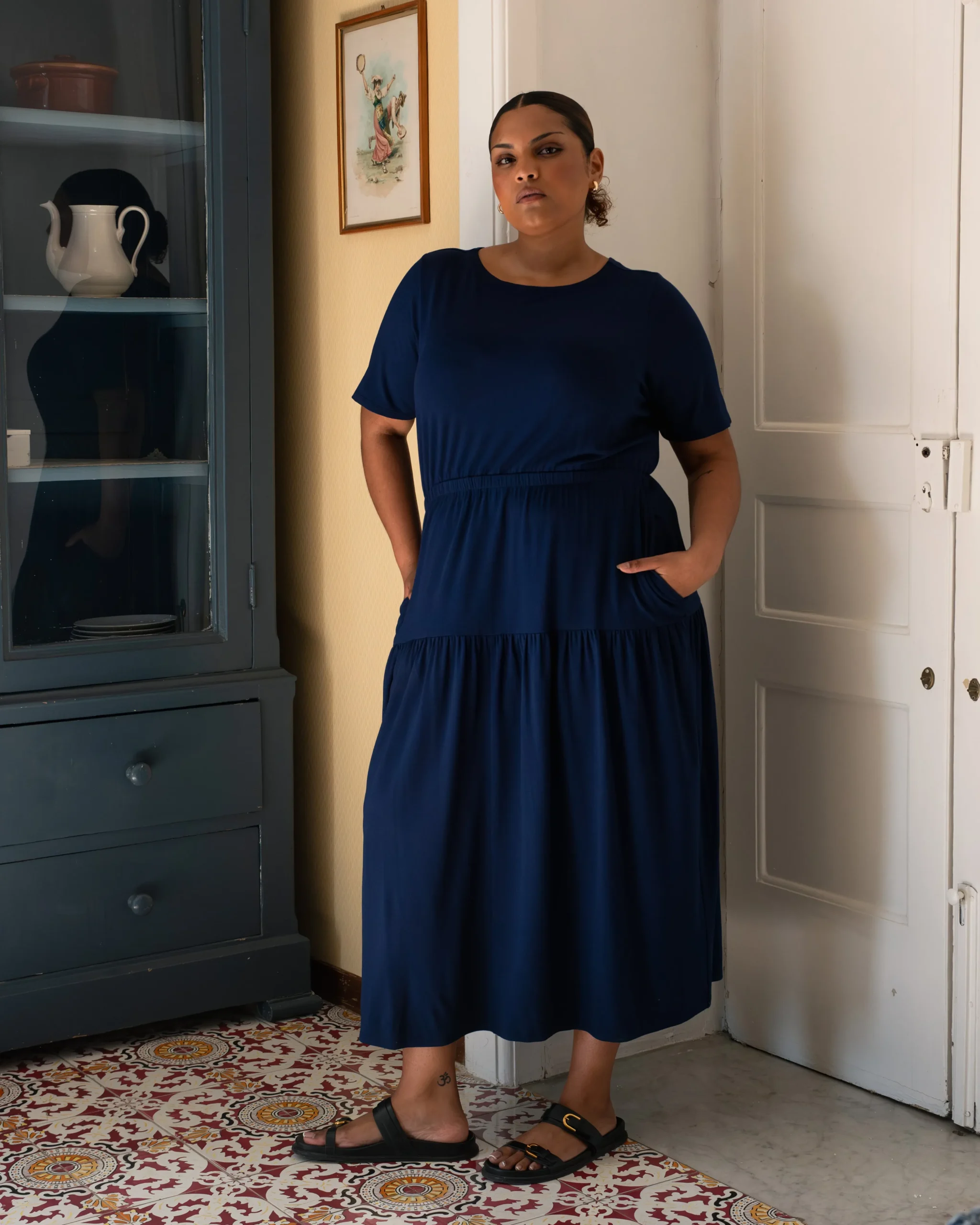 Thea Divine Jersey Midi Dress Cenote