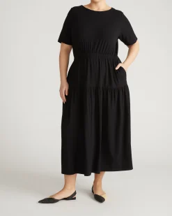 Thea Divine Jersey Midi Dress Black