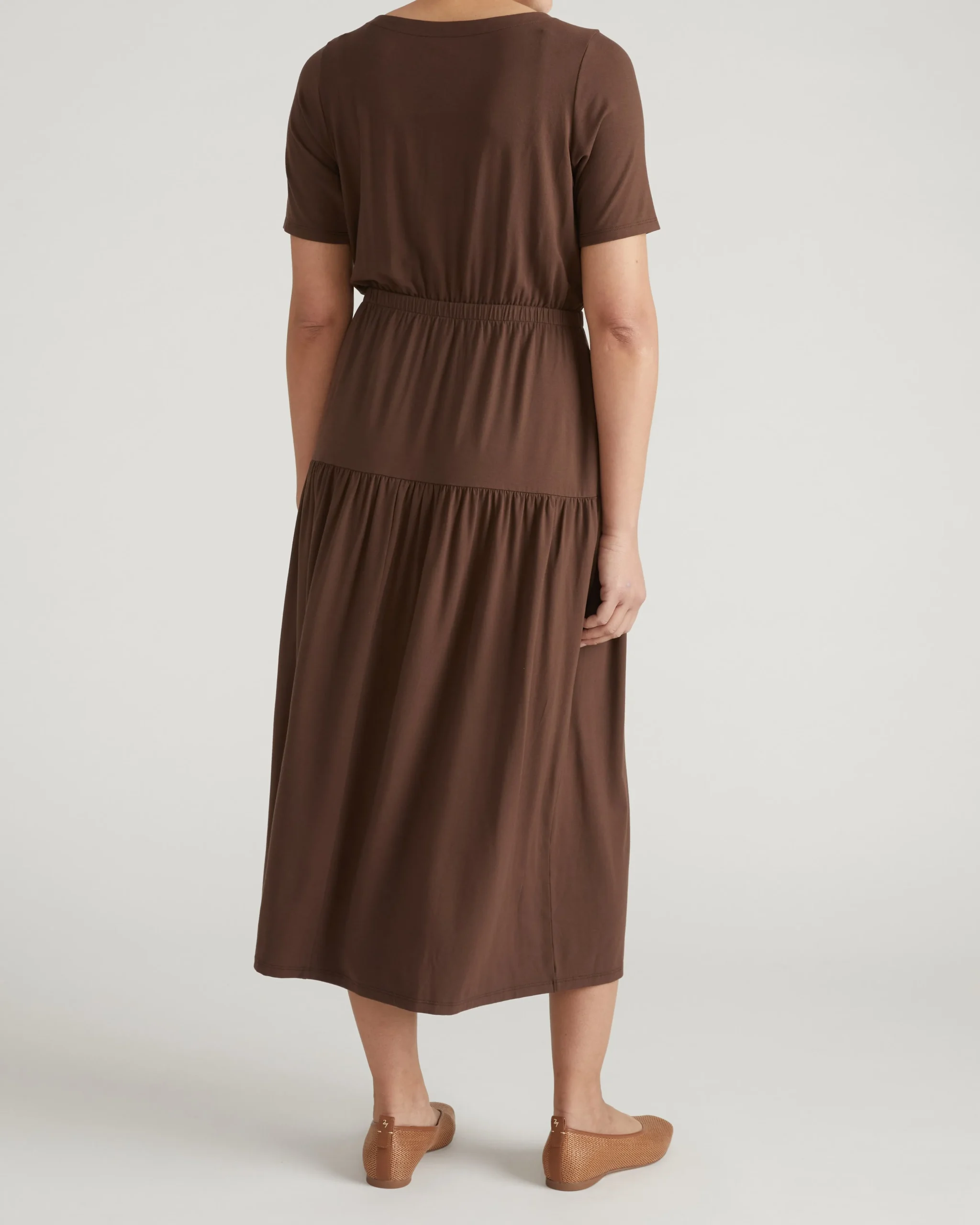 Thea Divine Jersey Midi Dress Peppercorn