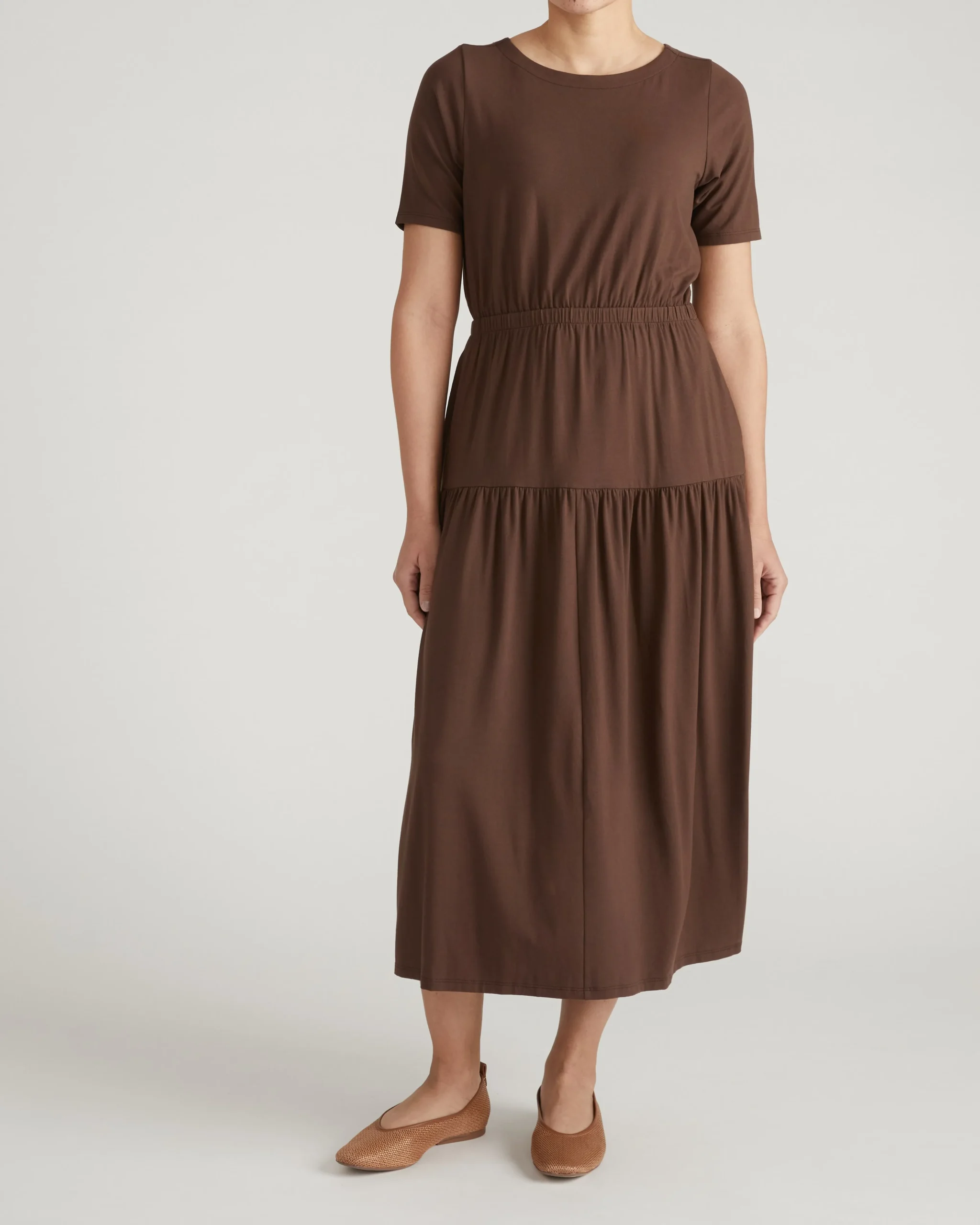 Thea Divine Jersey Midi Dress Peppercorn