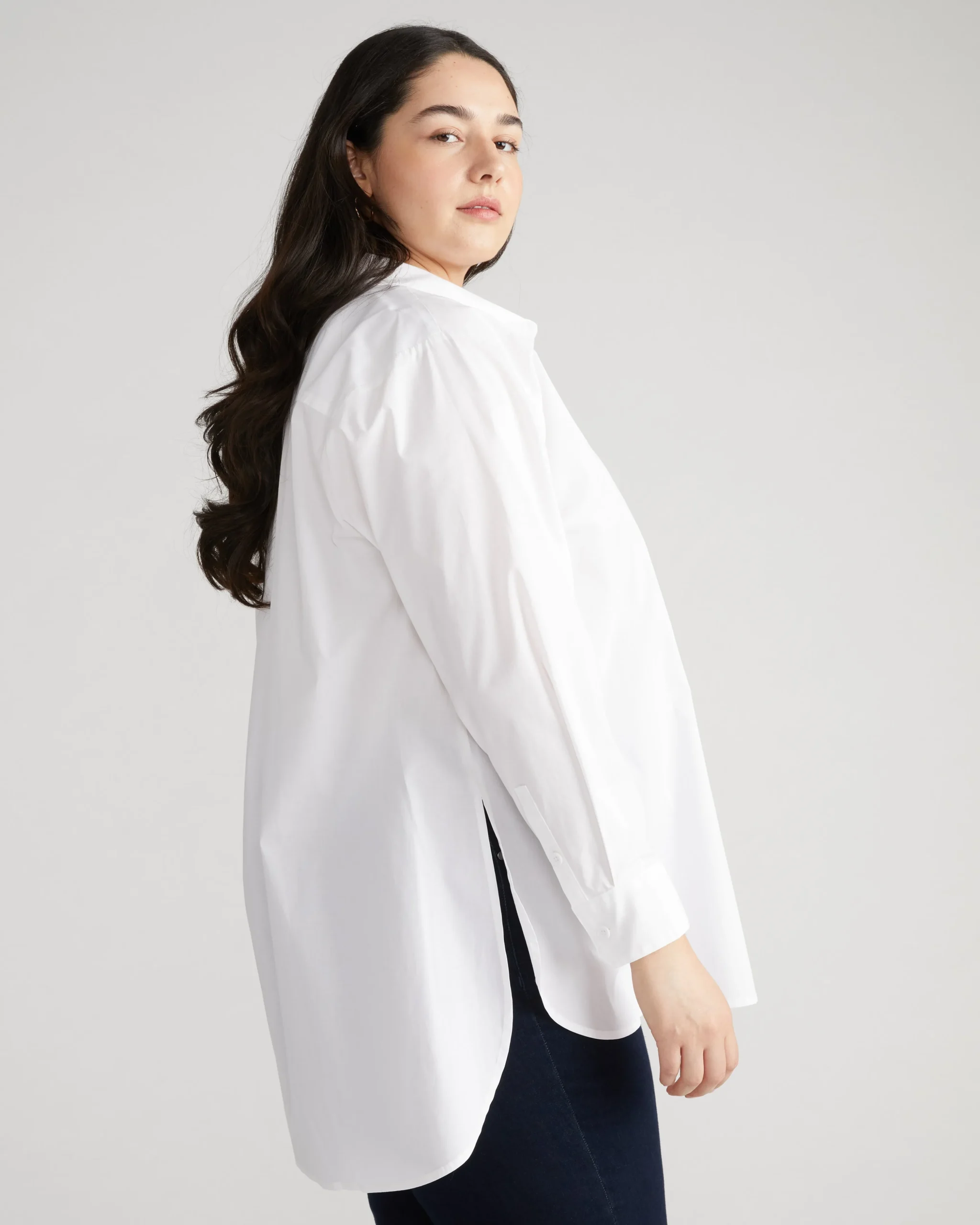 The Artist Oversized Poplin Shirt White