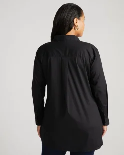 The Artist Oversized Poplin Shirt Black