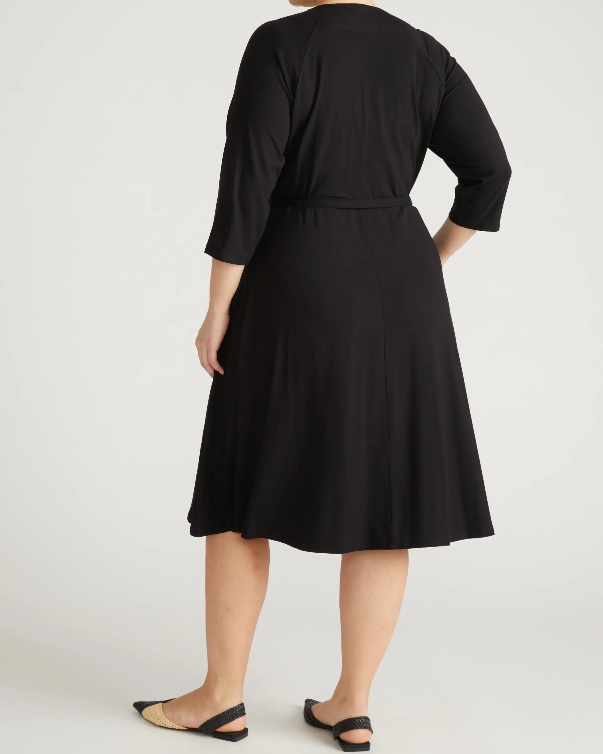 The Divine Jersey Wrap Dress Black