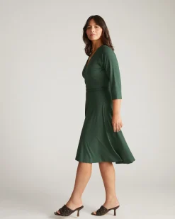 The Divine Jersey Wrap Dress Conifer