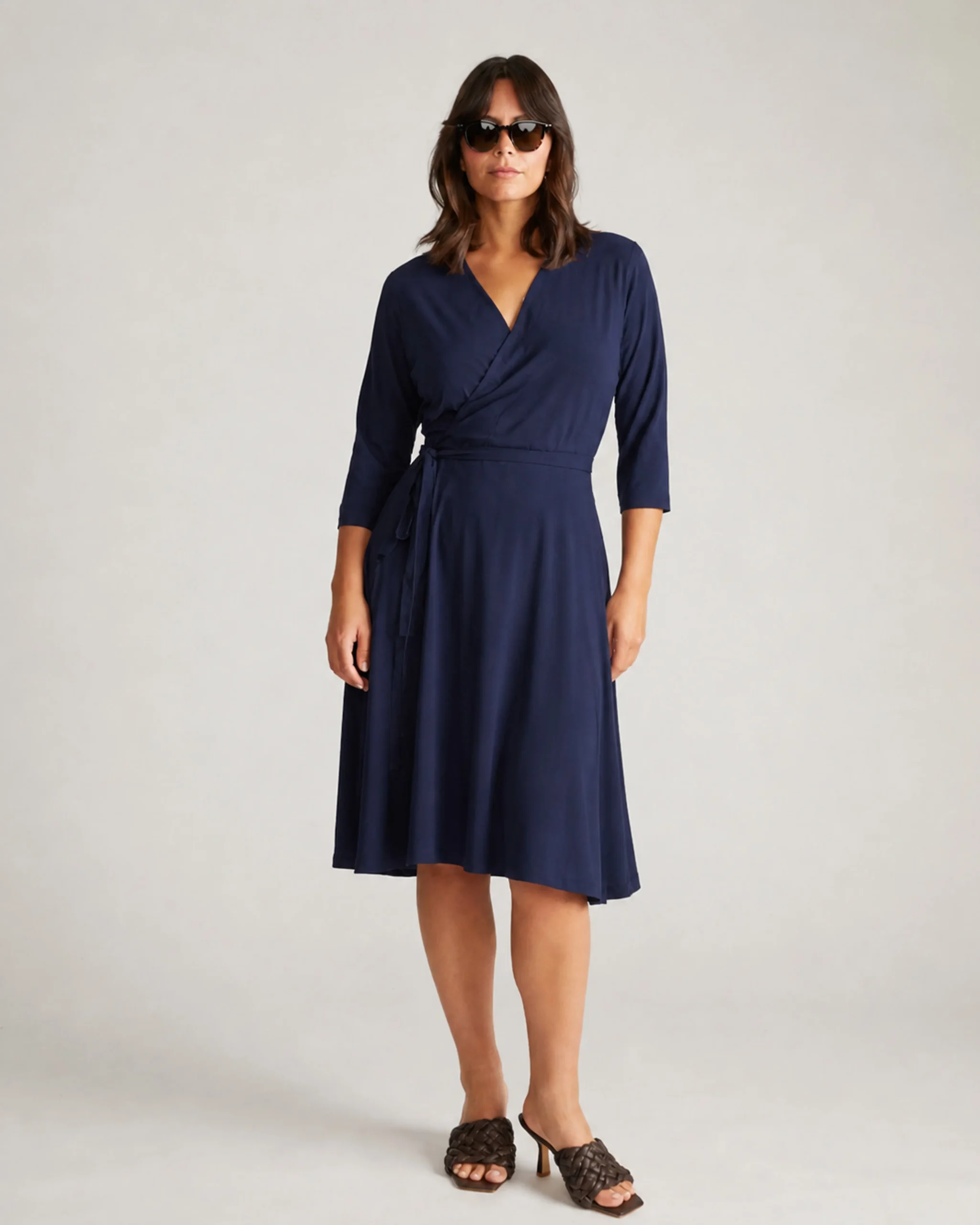 The Divine Jersey Wrap Dress Midnight