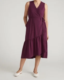 Tiered Twirl Wrap Dress Gamay