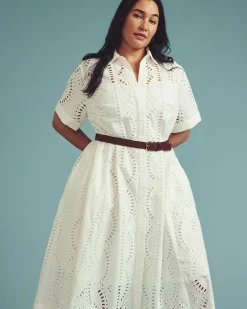 Tina Cotton Poplin Shirtdress White