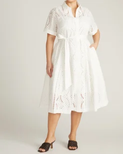 Tina Cotton Poplin Shirtdress White