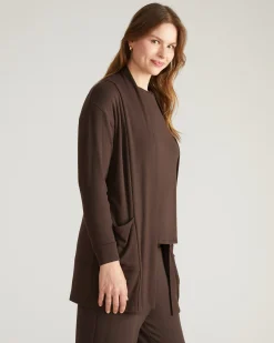 TravelKnit Minimalist Cardigan Espresso