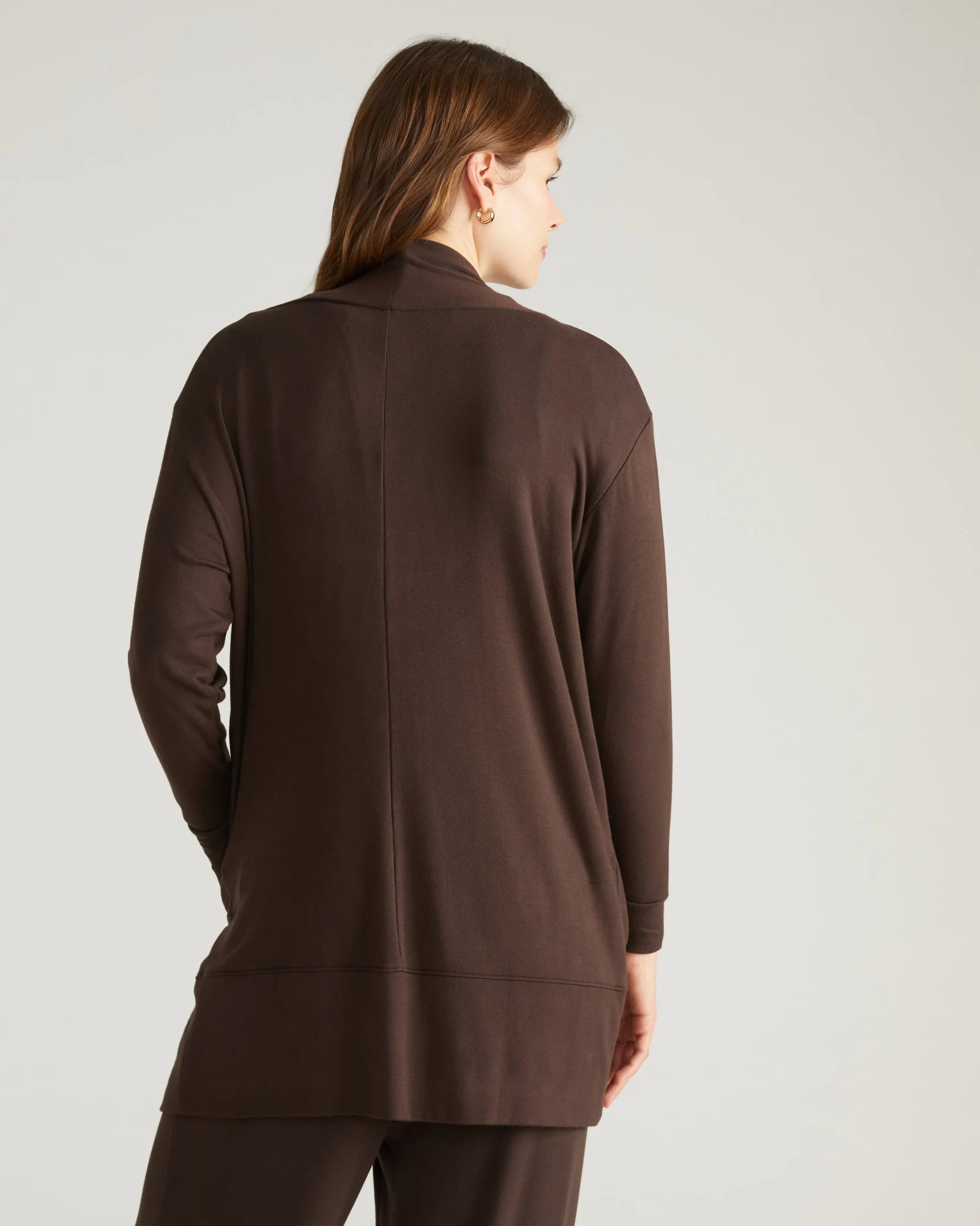TravelKnit Minimalist Cardigan Espresso