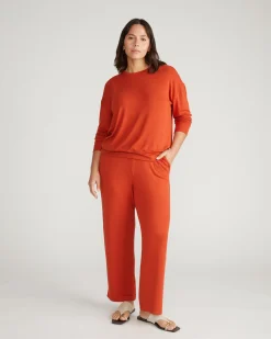 TravelKnit Relaxed Pants Warm Russet