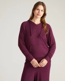 TravelKnit V Neck Hoodie Gamay
