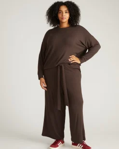 TravelKnit Wide Leg Pants Espresso