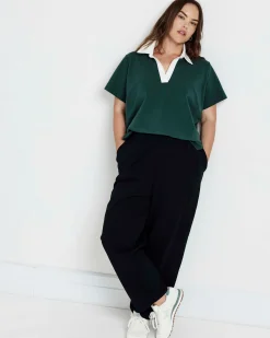 Varsity French Terry Pull On Pants Black
