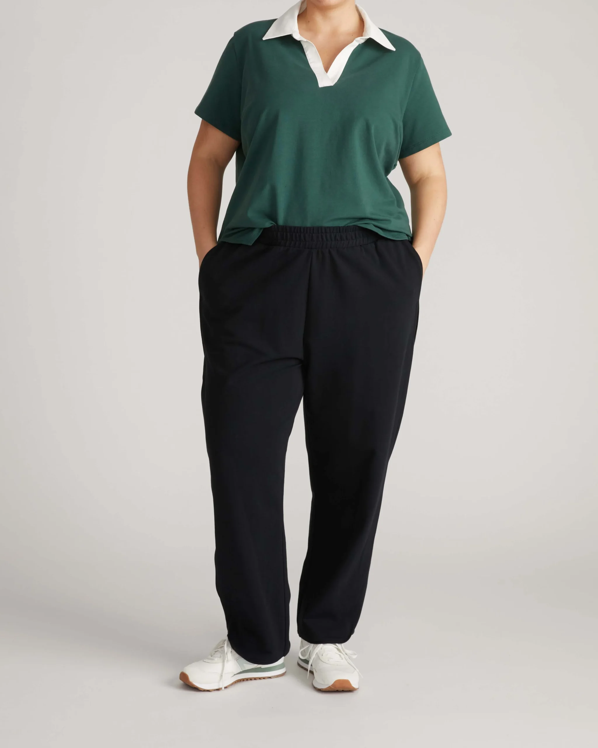 Varsity French Terry Pull On Pants Black