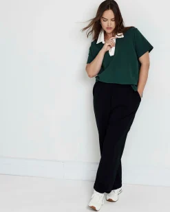 Varsity French Terry Pull On Pants Black