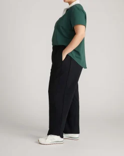 Varsity French Terry Pull On Pants Black