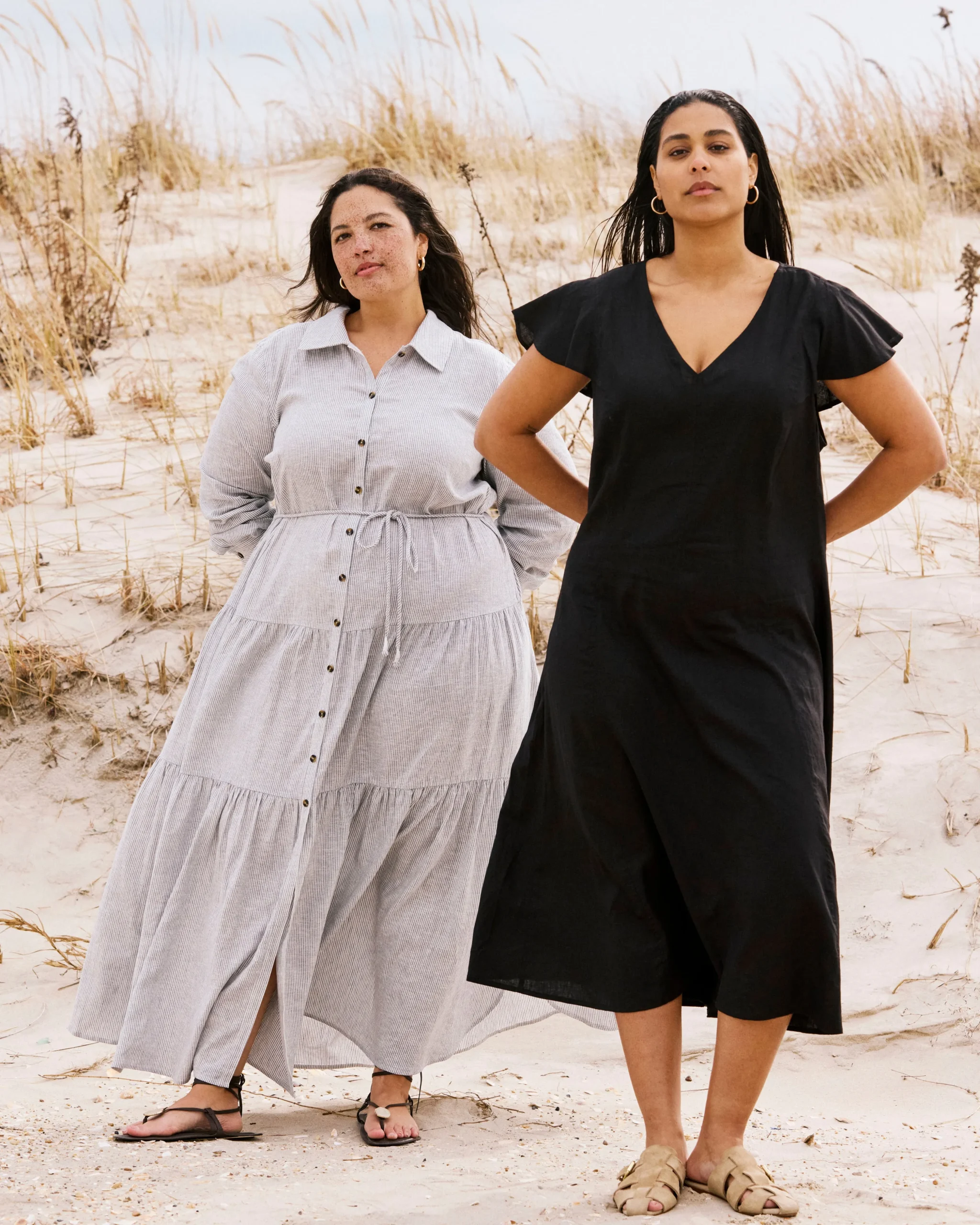Victoria Linen Blend Dress Black