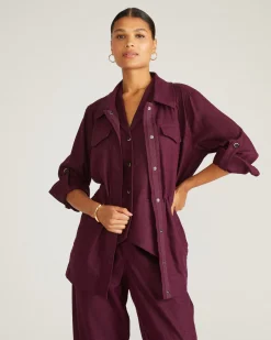 Vineyard Linen Blend Jacket Acai
