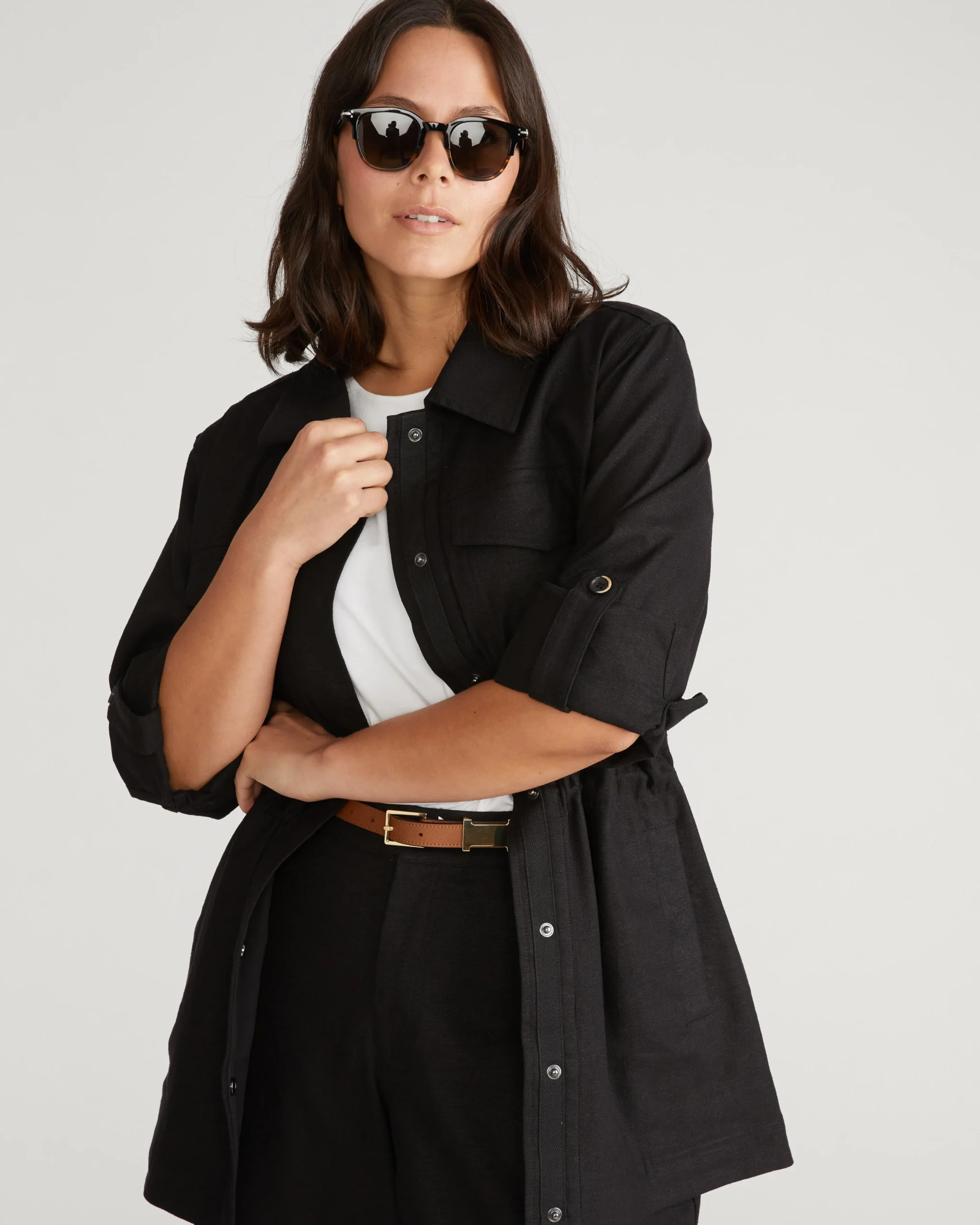 Vineyard Linen Blend Jacket Black
