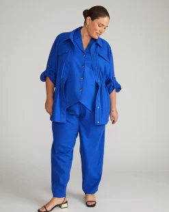 Vineyard Linen Blend Jacket Ultramarine