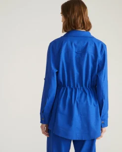Vineyard Linen Blend Jacket Ultramarine