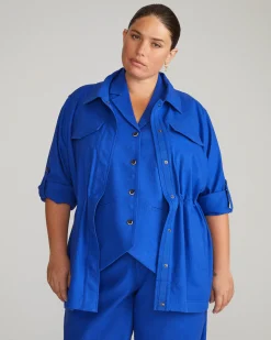 Vineyard Linen Blend Jacket Ultramarine