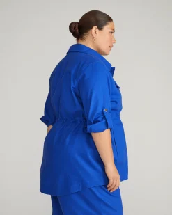 Vineyard Linen Blend Jacket Ultramarine