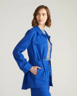 Vineyard Linen Blend Jacket Ultramarine