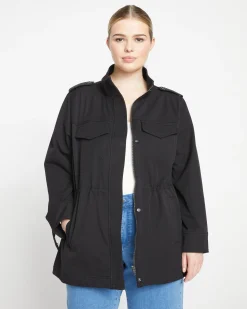 Vineyard Stretch Cotton Twill Jacket Black