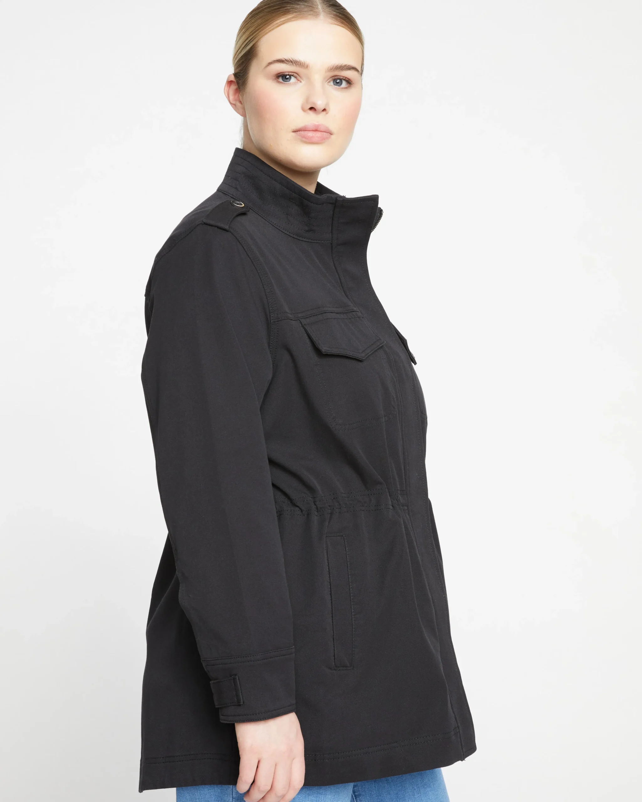 Vineyard Stretch Cotton Twill Jacket Black