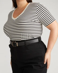 V Rex Ecru/Black Stripe