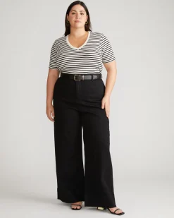 V Rex Ecru/Black Stripe