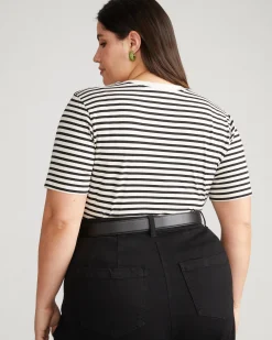 V Rex Ecru/Black Stripe