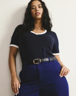 V Rex Navy/White Trim