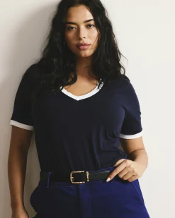 V Rex Navy/White Trim